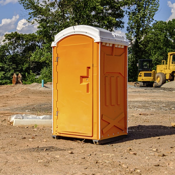 how often are the porta potties cleaned and serviced during a rental period in Hardtner